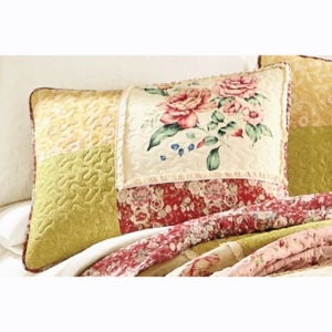 Lennon Floral Patchwork Quilted Standard Sham, Multi, large