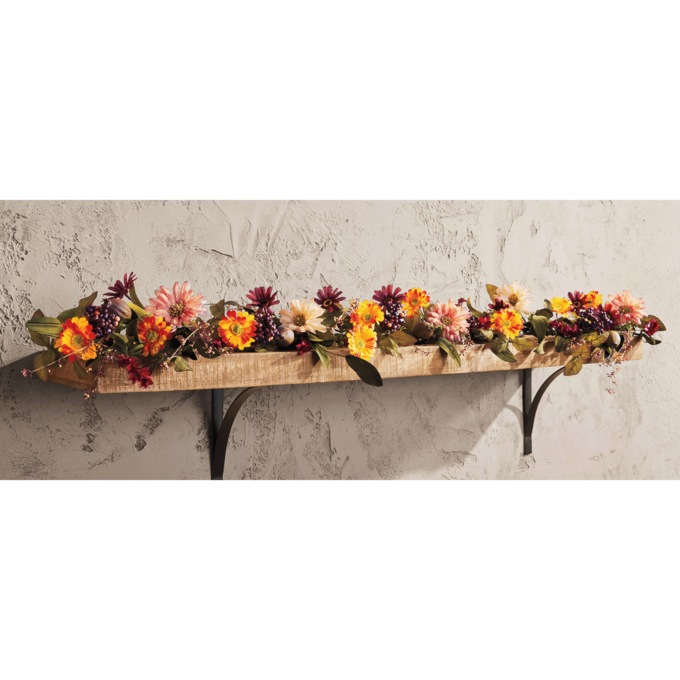 Red And Pink Daisy Fall Floral Garland, , large