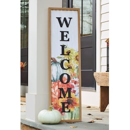 Lit Fall Welcome Porch Sign, , large