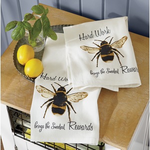 Honeybee 2-Piece Dishtowel Set, , large