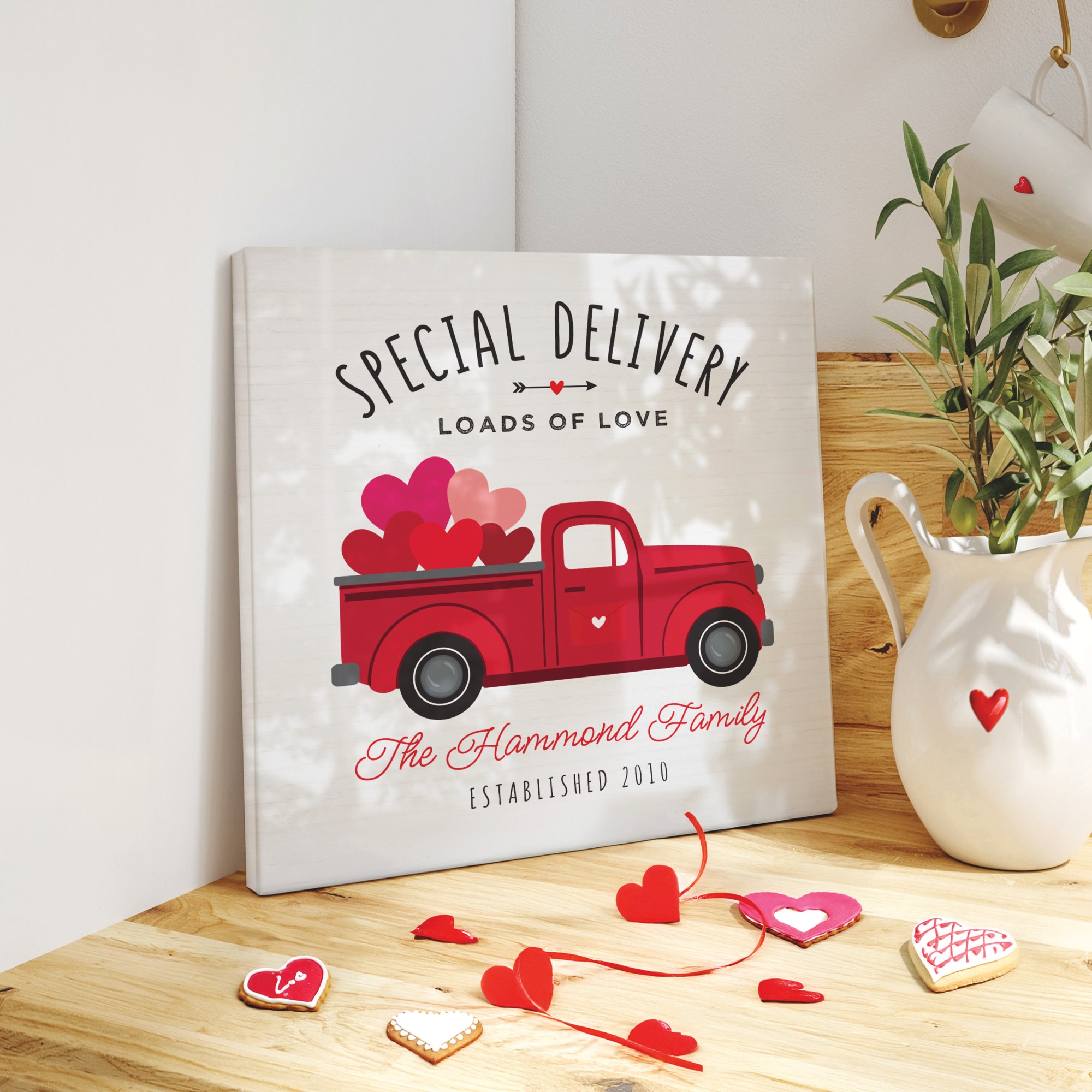 Personalized Loads of Love Truck Wall Art, , large