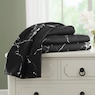 Black Marble Microfiber Print Sheet, , large