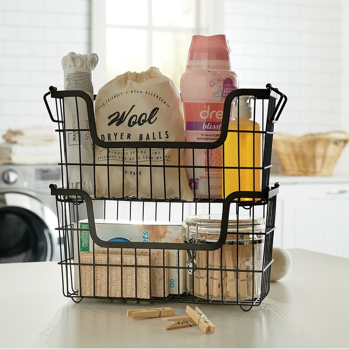 Stackable Metal Pantry Bin, , large