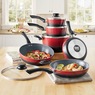 Chef Tested 10-Piece 2-Tone Ribbed Cookware Set, , large