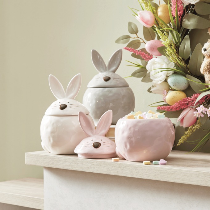 Bunny Shaped Ceramic Container, , large