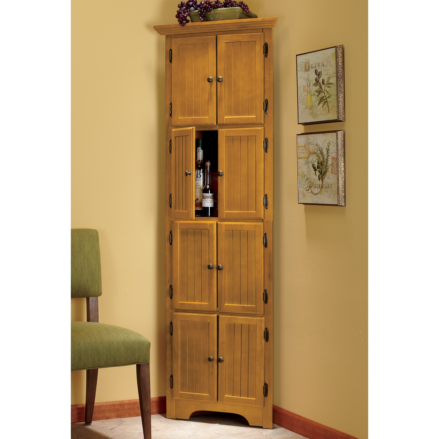 8 door corner hot sale cabinet