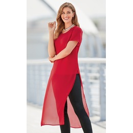 Color Pop Tunic, Red, large