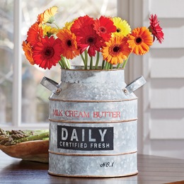 Home Décor Rustic Farmhouse Modern Country Unique Door Galvanized Milk Can