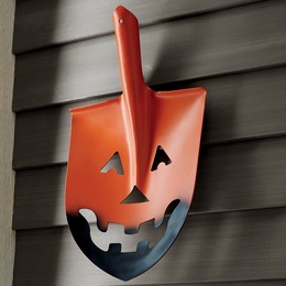 Metal Halloween Shovel Sign, , large