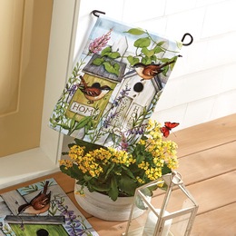 Birdhouse Vines Flag, , large