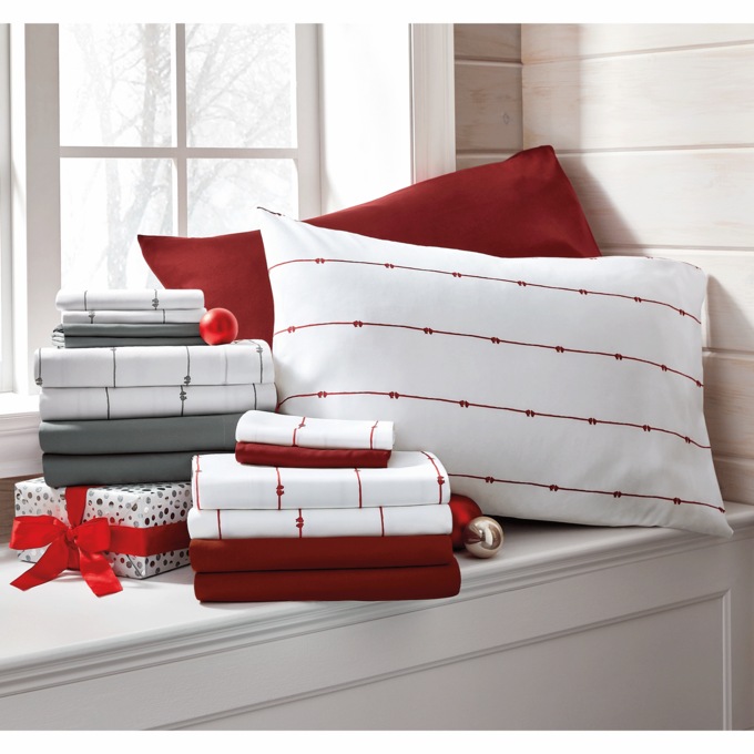 Stripe And Solid 2-Pack Microfiber Sheets, , large