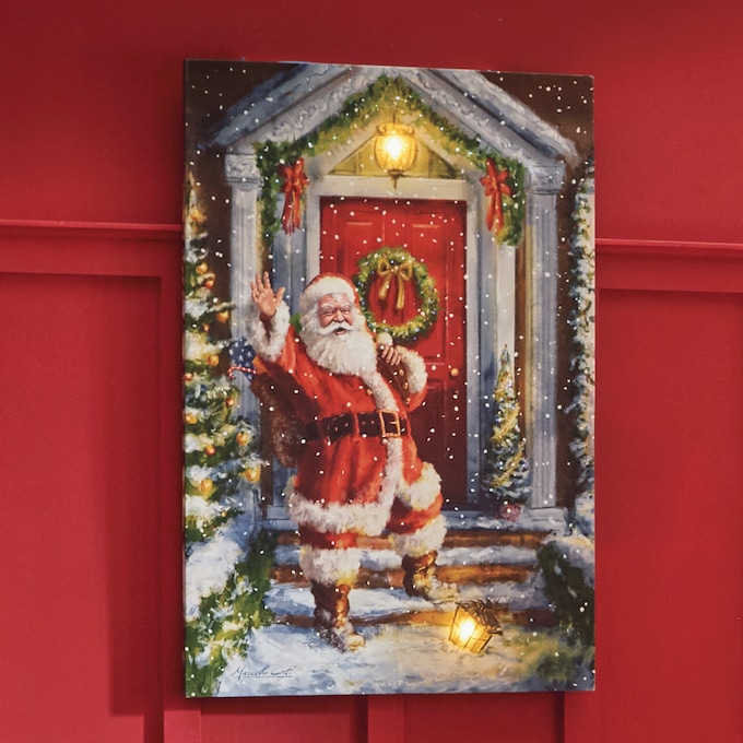 Light Up Santa Claus Canvas, , large