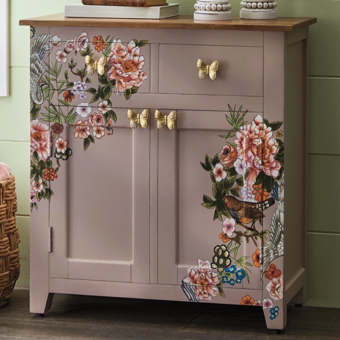 Haliey Hand-Painted Cabinet, , large