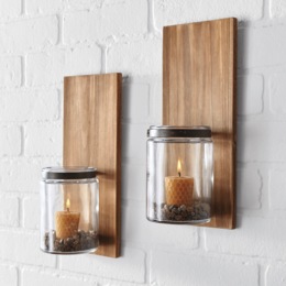 Set of 2 Jar Wall Sconces, , large