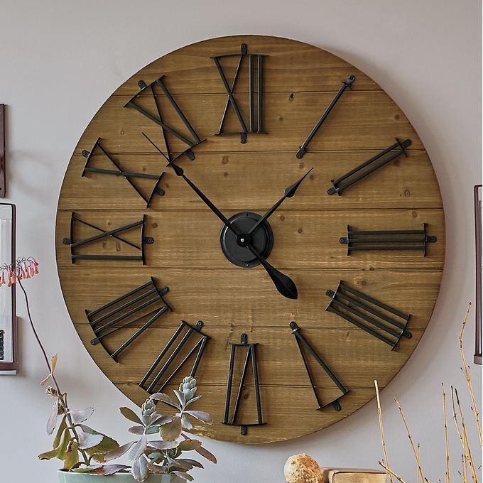Wooden Rustic Wall Clock