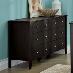 Emil 6-Drawer Lowboy, Espresso, large
