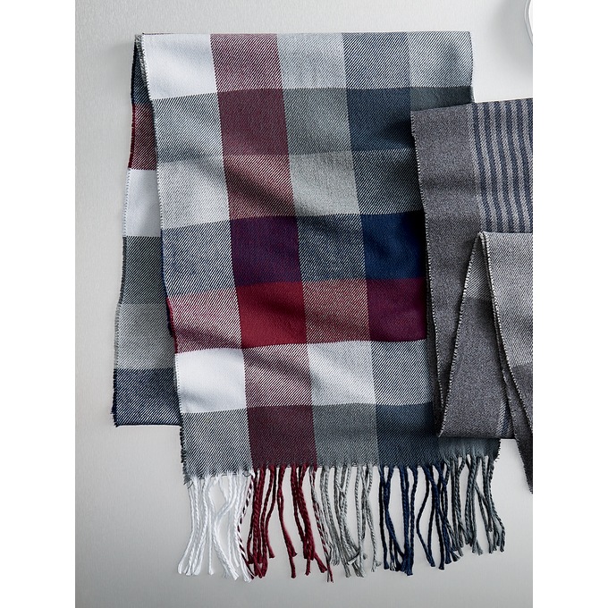 Men's Plaid Scarf, , large
