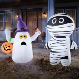 Set of 2 Halloween Inflatables, , large