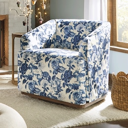 Tierney Swivel Arch-Back Chair, , large