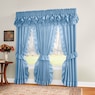 Mayfair Romantic Priscilla Ruffled Semi-Sheer Panel Pair with Tieback, , large