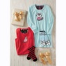 Holiday Friends Microfleece Nightshirt and Socks Set, , large