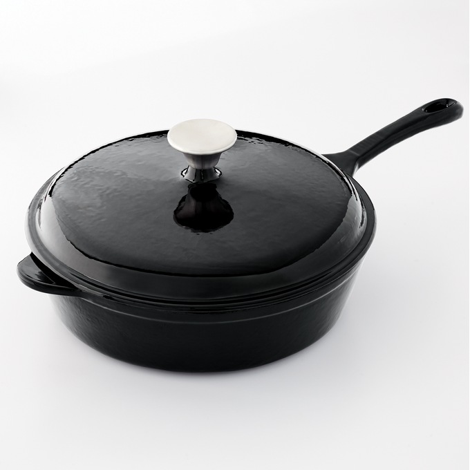 3-Qt. Enameled Cast Iron Chicken Fryer, , large