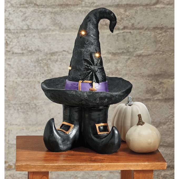 Lit Witch Hat and Boots D&eacute;cor, , large