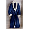 Faux-Sherpa Trim Unisex Robe, , large