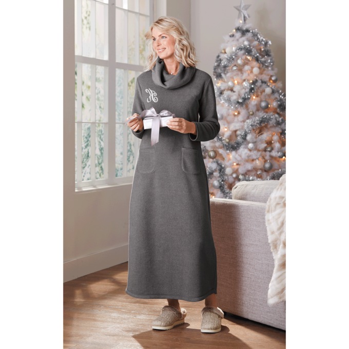 Women's Fleece Lounger Robe, , large