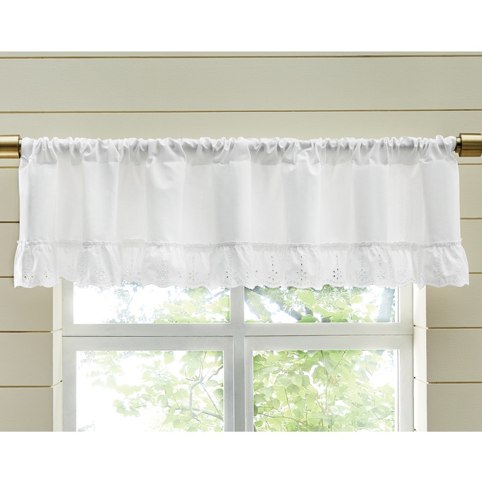 Eyelet Cotton Valance, , large