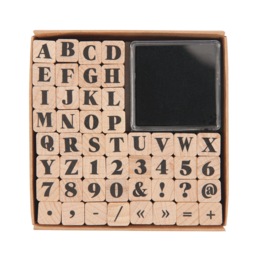 48-Piece Alphabet Stamp Set, , large