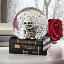 Bookish Skeleton Waterglobe, , large