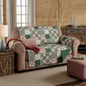 Green Poinsettia Quilted Protector, , large