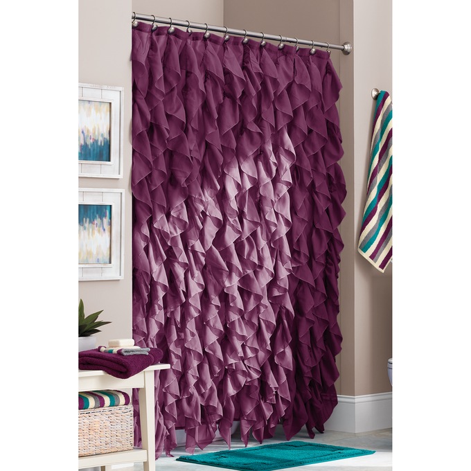 Cascade Shower Curtain, , large