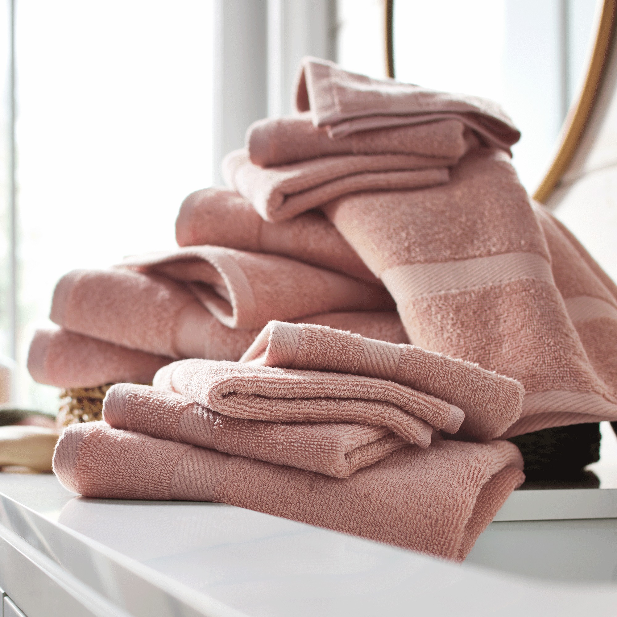 12-Piece Serene Cotton Terry Bath Towel Set, , large