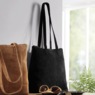 Suede Tote with Zip Closure , , large