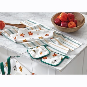 Harvest Leaf Potholder and Towel Set, , large