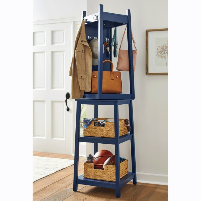 Swivel Coat Rack, Blue, large