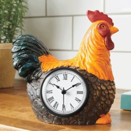 Figural Rooster Table Clock, , large