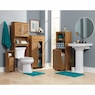 Bamboo-Finish Hamper Cabinet, , large