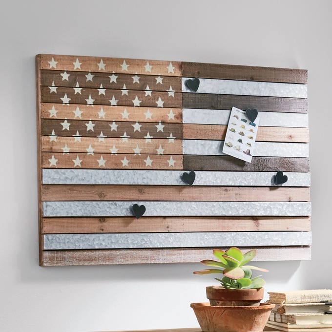 Flag Wall Decor With Magnets Country Door