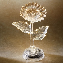 Lit Acrylic Sunflower, , large