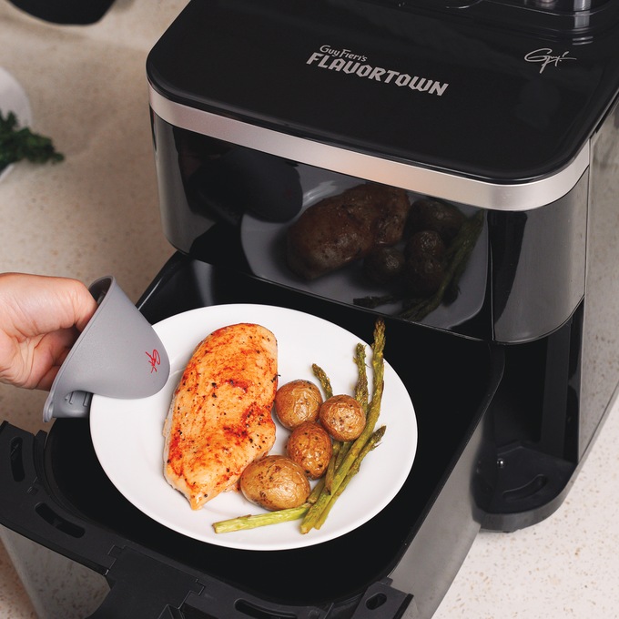 Guy Fieri Flavortown 6.5-Quart Steam Air Fryer, Black, large