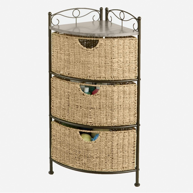 Scrollwork Corner Basket Storage Country Door
