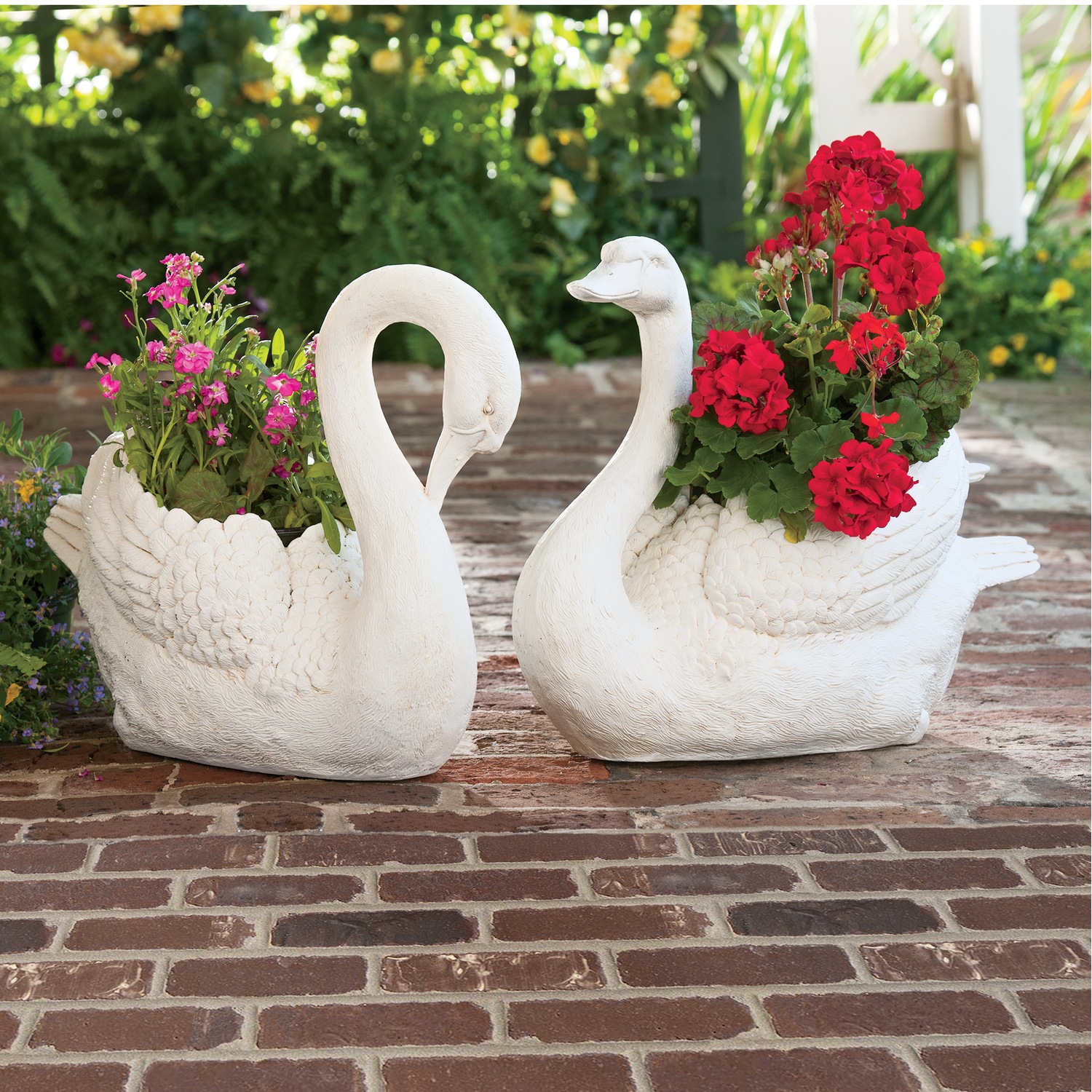 Swan Planters Buy Both and Save Country Door