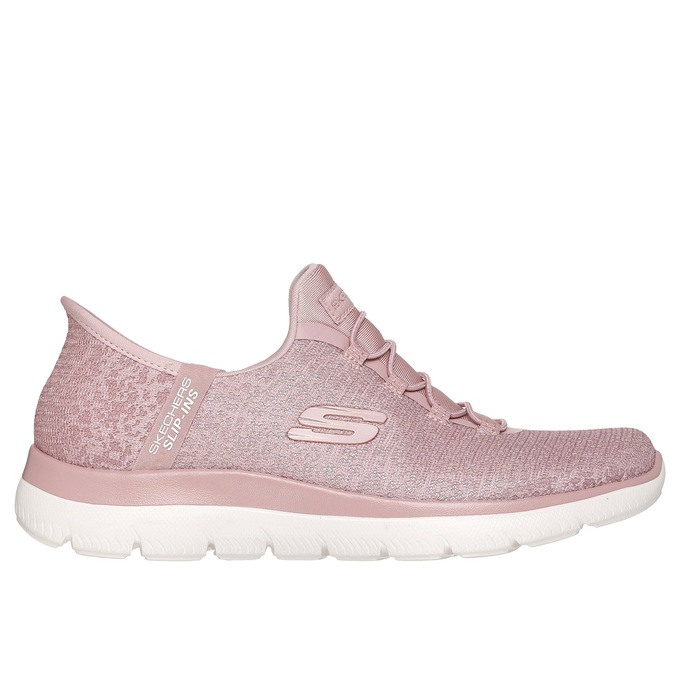 Skechers Women's Slip-Ins Summits Lunar Glow Shoe, Mauve, large
