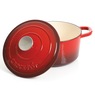 Crock Pot Artisan 3-qt. Enameled Cast Iron Dutch Oven with Lid, Gradient Red, large