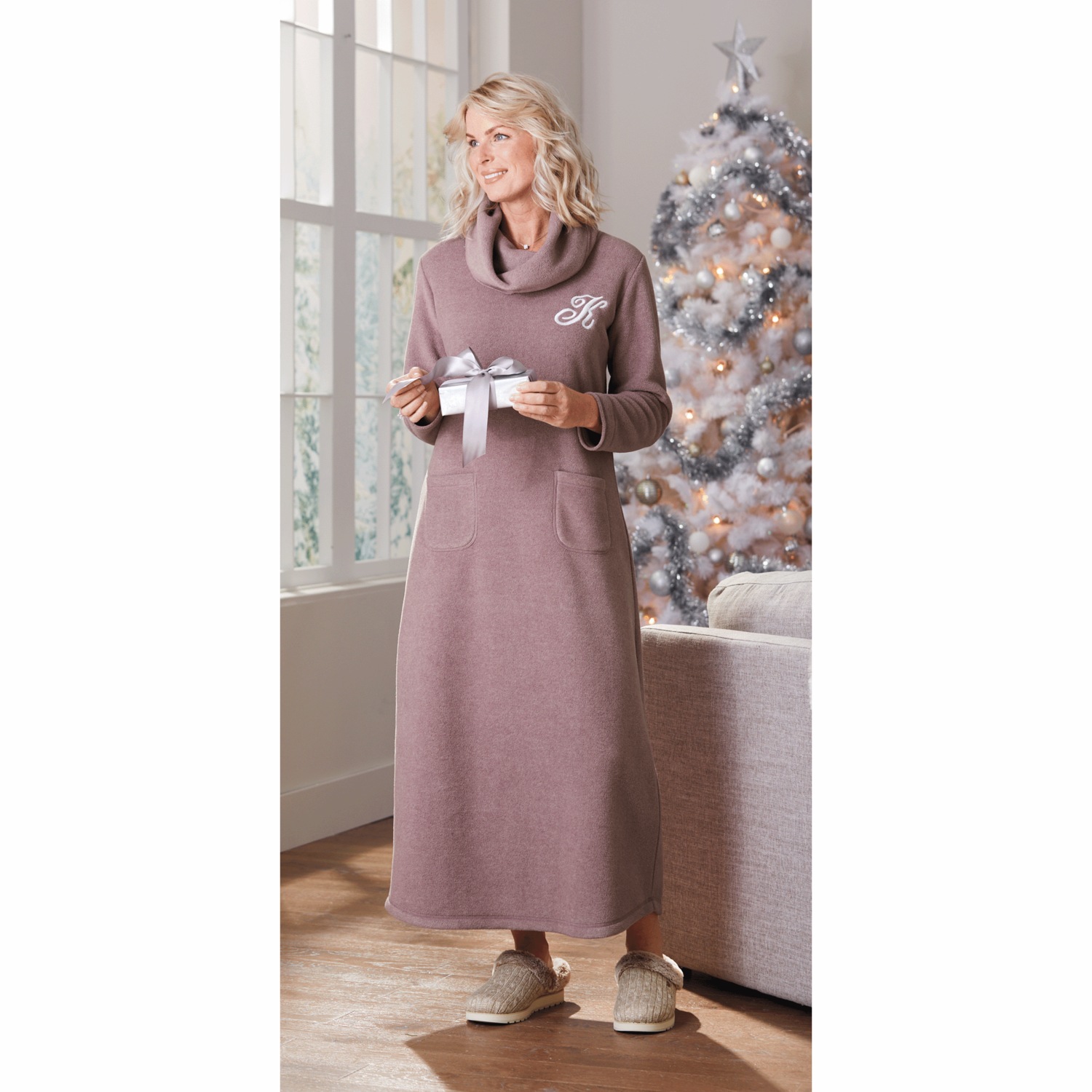 Women s Fleece Lounger Robe Country Door