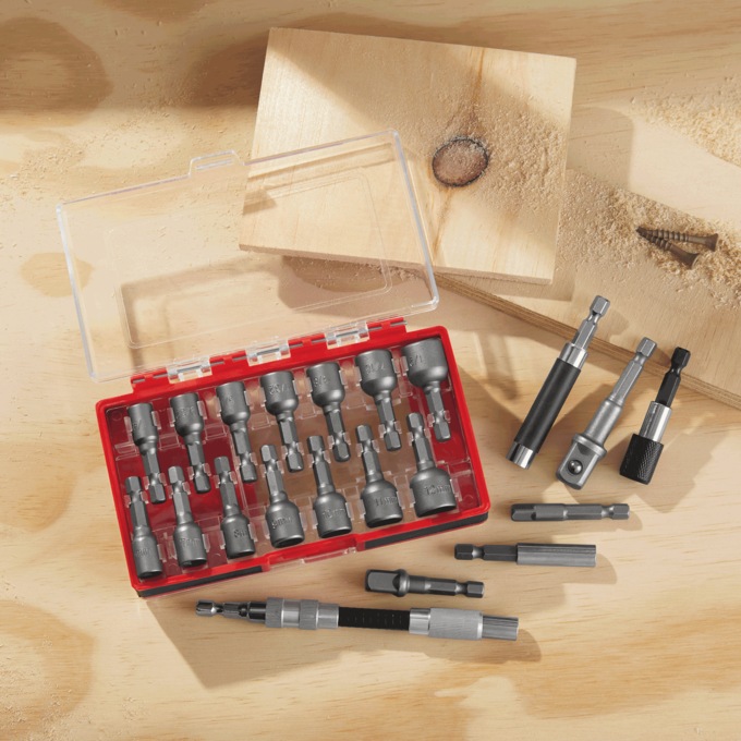 21-Piece Socket Bit & Nut Driver Set, , large
