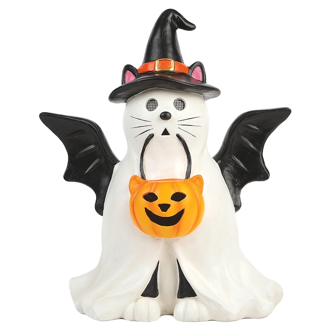 Lit Trick-or-Treat Cat, , large